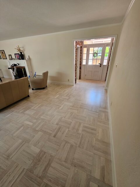 Whitewash Parquet Refinish