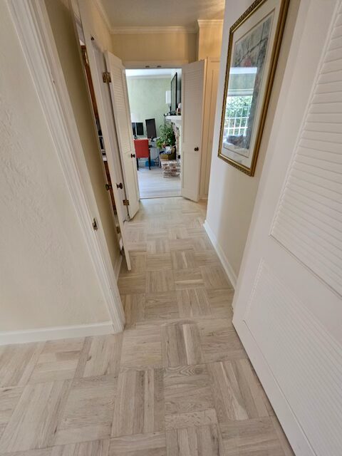 Whitewash Parquet Refinish